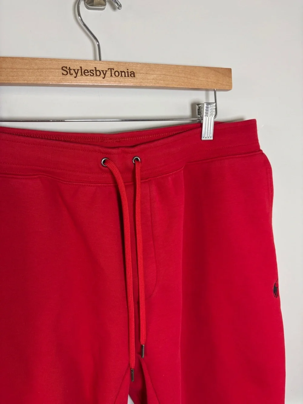 Polo Ralph Lauren Double Knit Shorts Red mens sweat short logo Sz L